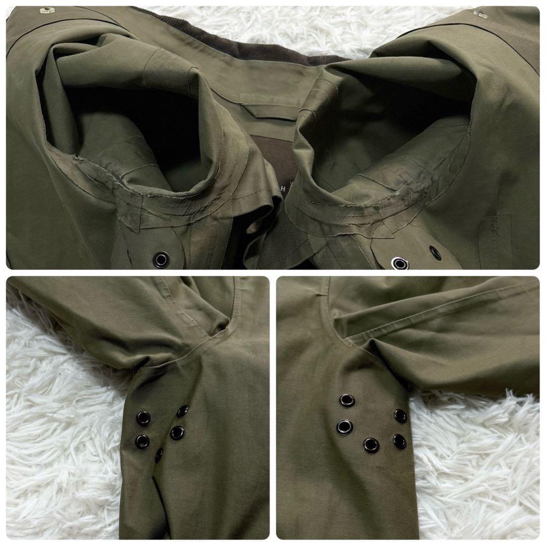 マッキントッシュ　トレンチコート　ゴム引き　ロング　ベルト　カーキ　切替え　現行