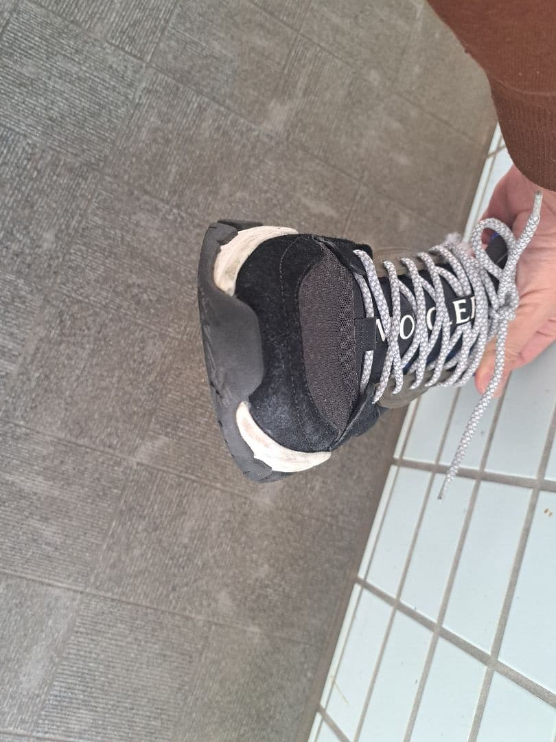 MONCLER メッシュスニーカー グレー/ネイビー サイズ42