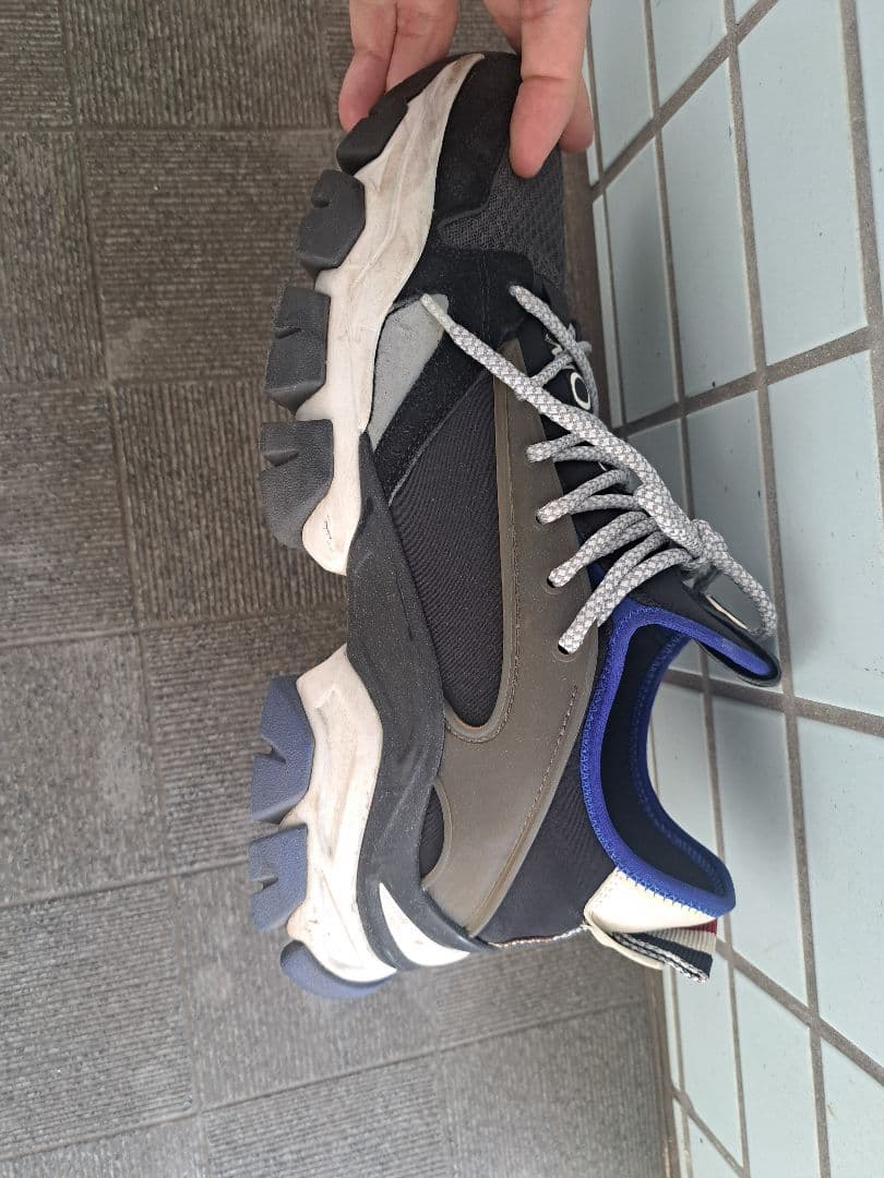 MONCLER メッシュスニーカー グレー/ネイビー サイズ42