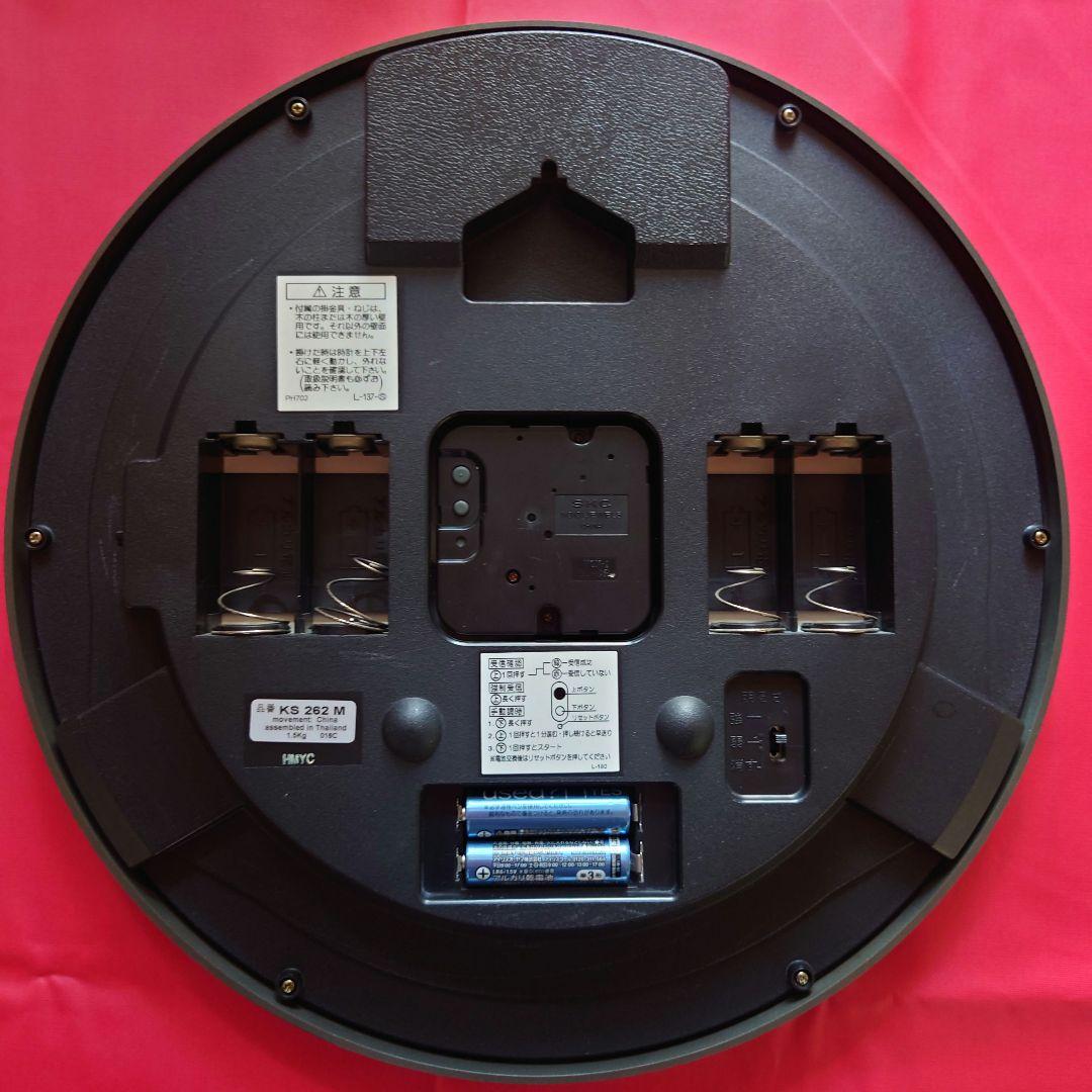 SEIKO 電波掛時計 暗闇でも！字光式(光続ける)ホワイト文字盤！連続秒針