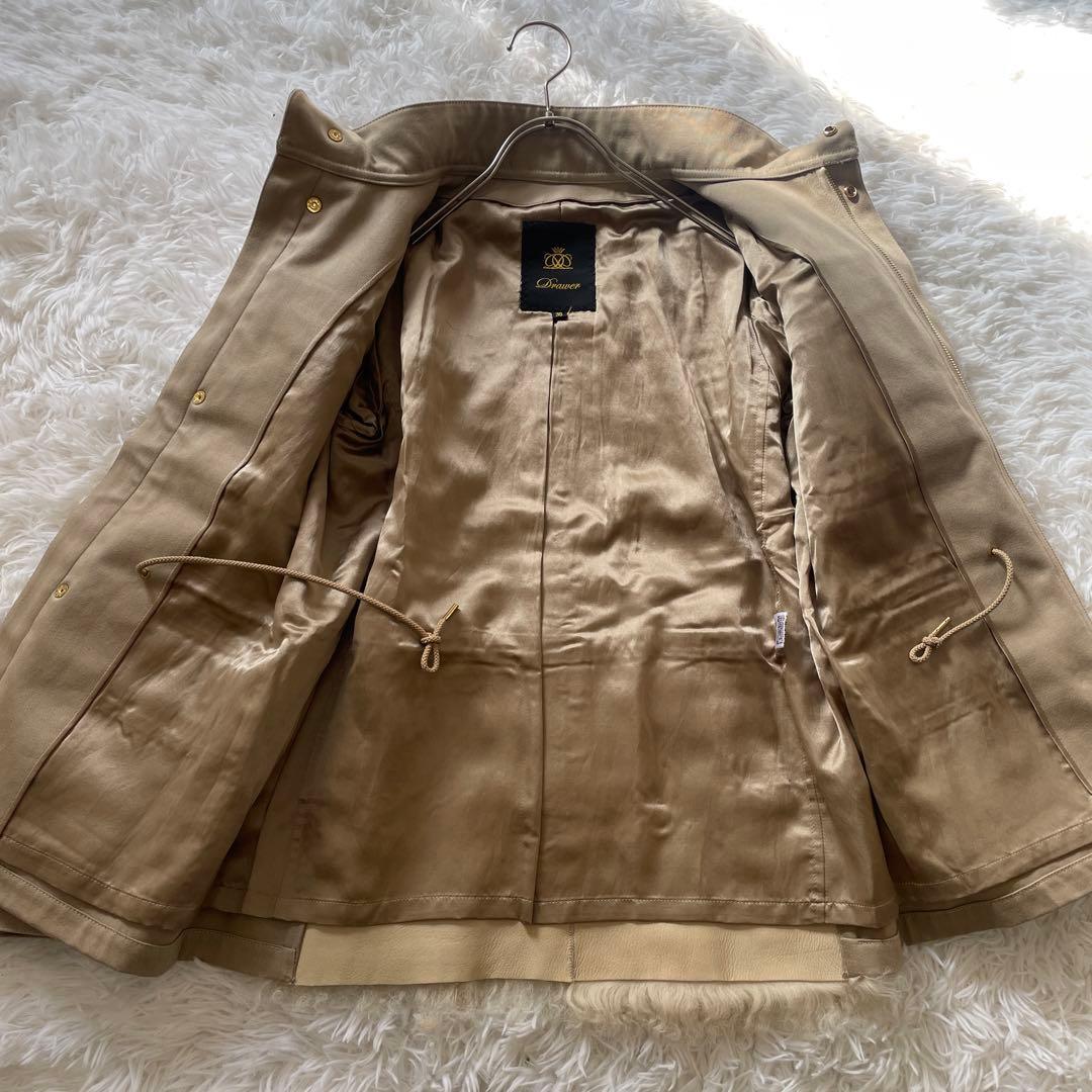 【専用】ドゥロワージャケット　ムートンコンビ　切り替え　ベージュ　36