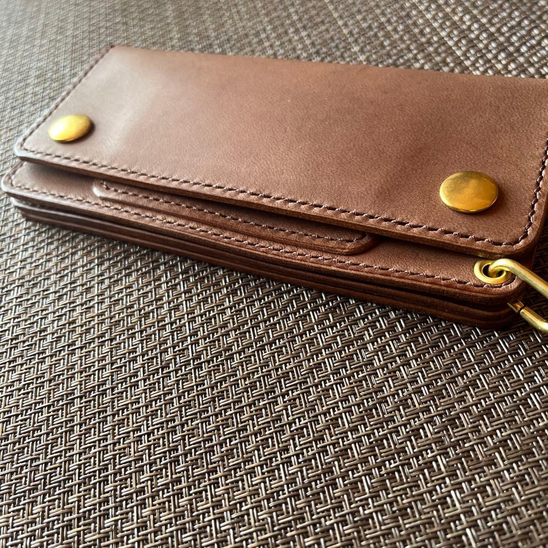 初売り特別価格！MARYAM ホースフロント ロングトラッカーウォレットブラウン