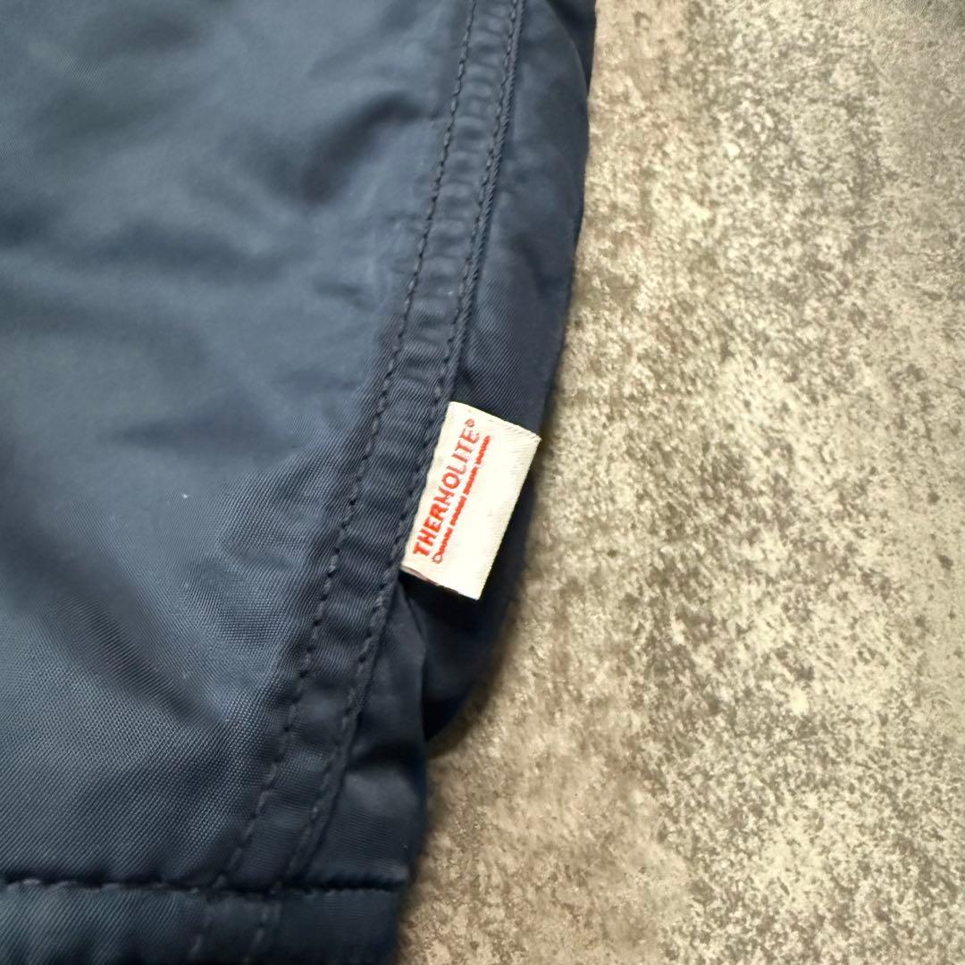 ALPHA アルファ フーデッド リブジャケット ネイビー