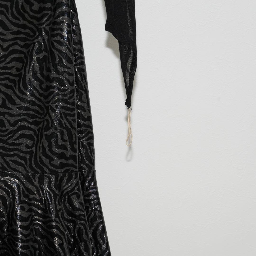 【美品】細見えが叶う美シルエットのドレス♪ 社交ダンス 指かけあり 細見え