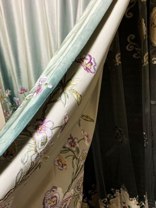 カーテン 4枚いり セット フック付き カーテン レースカーテン 遮光カーテン