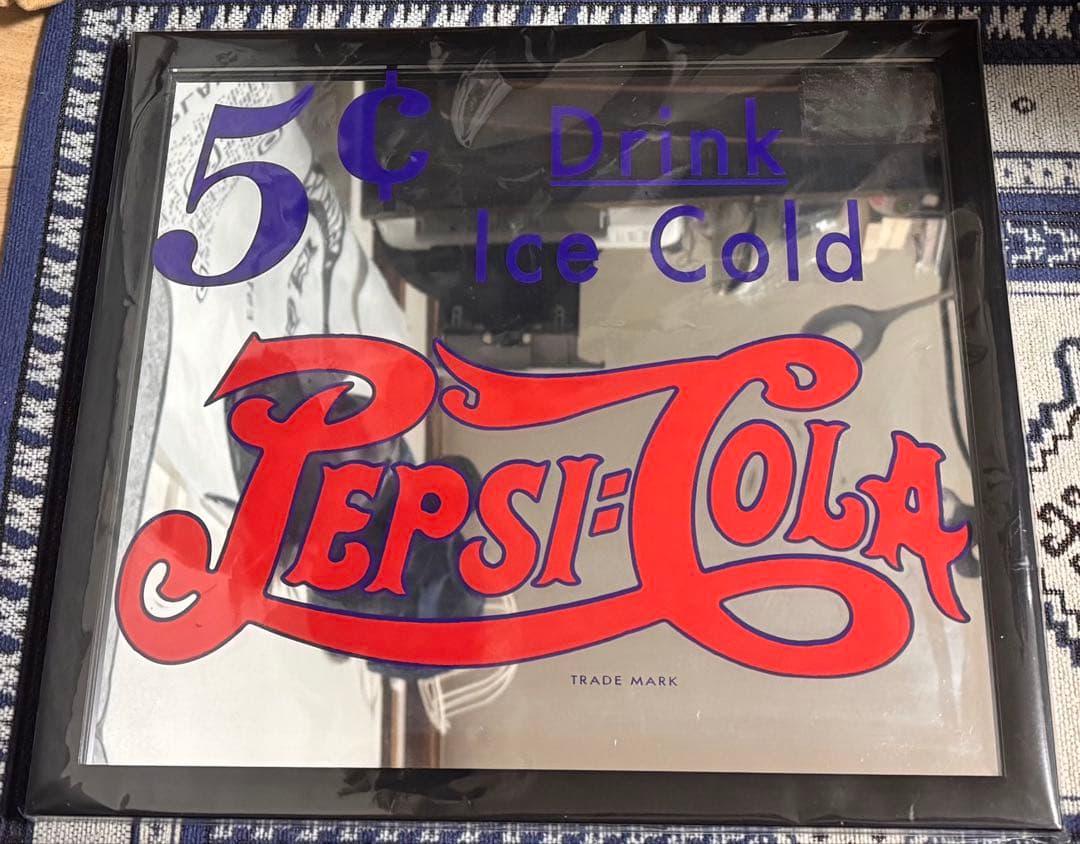 PEPSI-COLA 壁掛け　パブミラー　ビンテージ