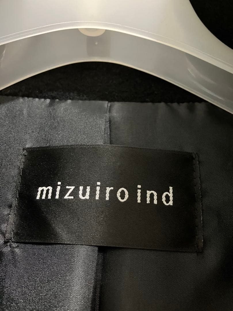 mizuiro ind ウールブレンドスタンドカラーコート　24AW