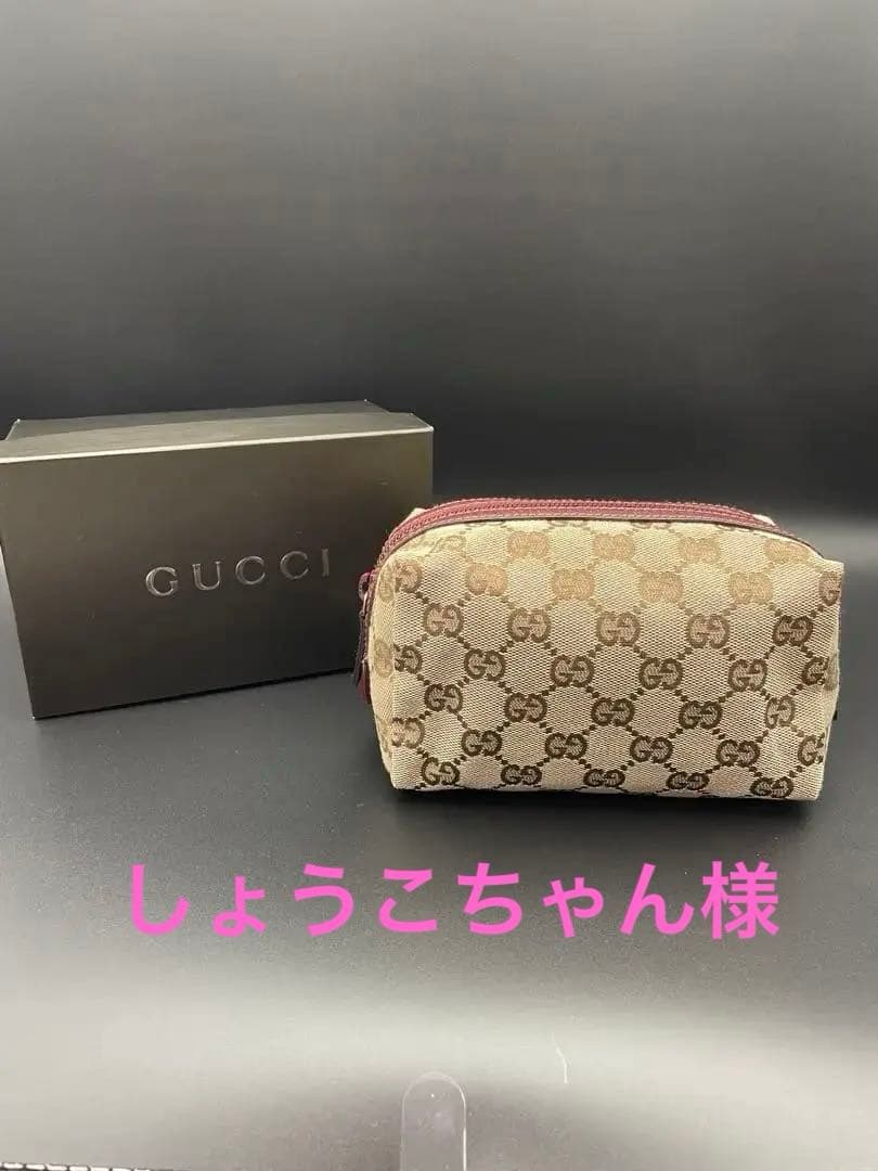 GUCCI　グッチ　GGキャンバス　ポーチ　29595.002058　箱付き