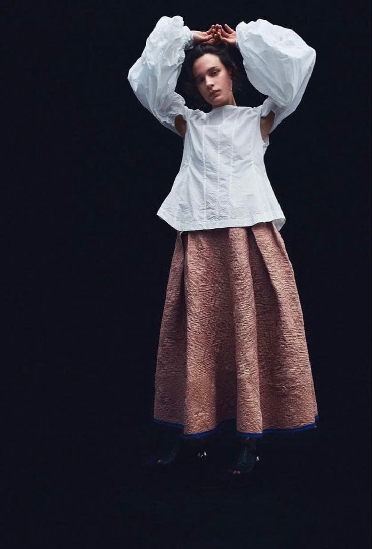 Gasa キルトスカート　ブルームスカート　きらめく花々