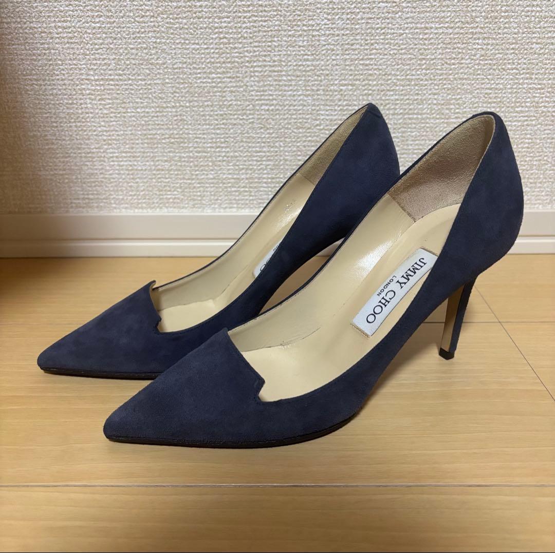 JIMMY CHOO ネイビー スエード 36