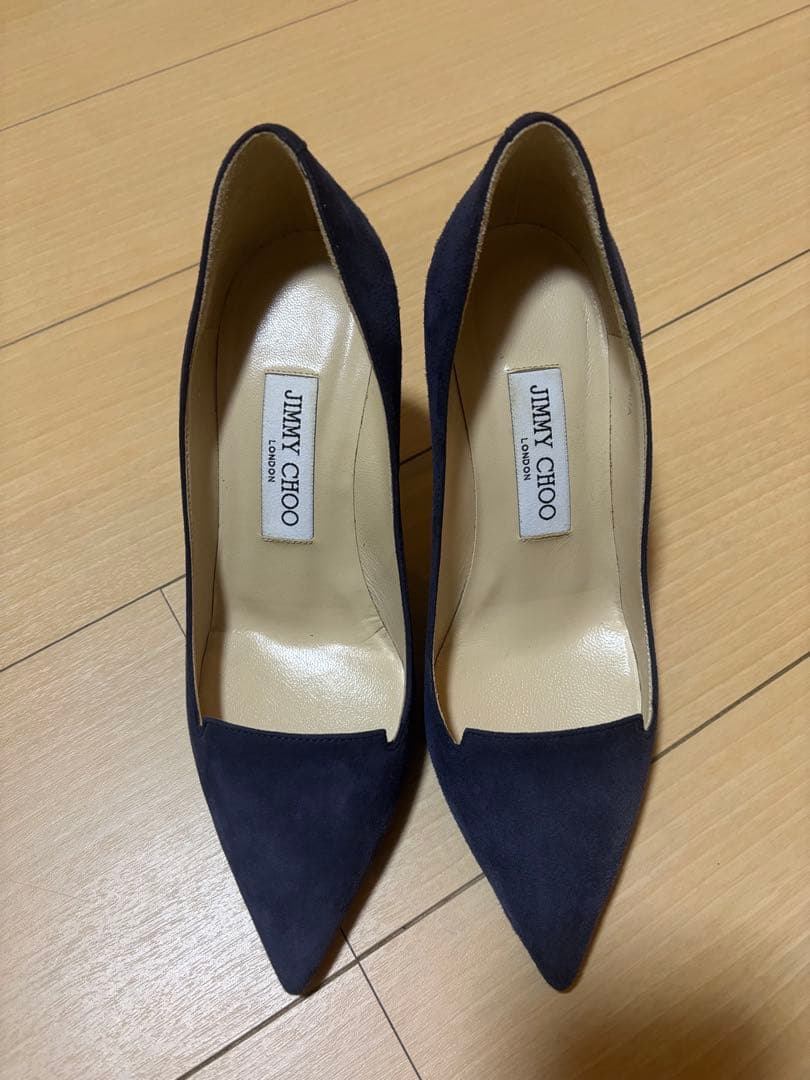 JIMMY CHOO ネイビー スエード 36