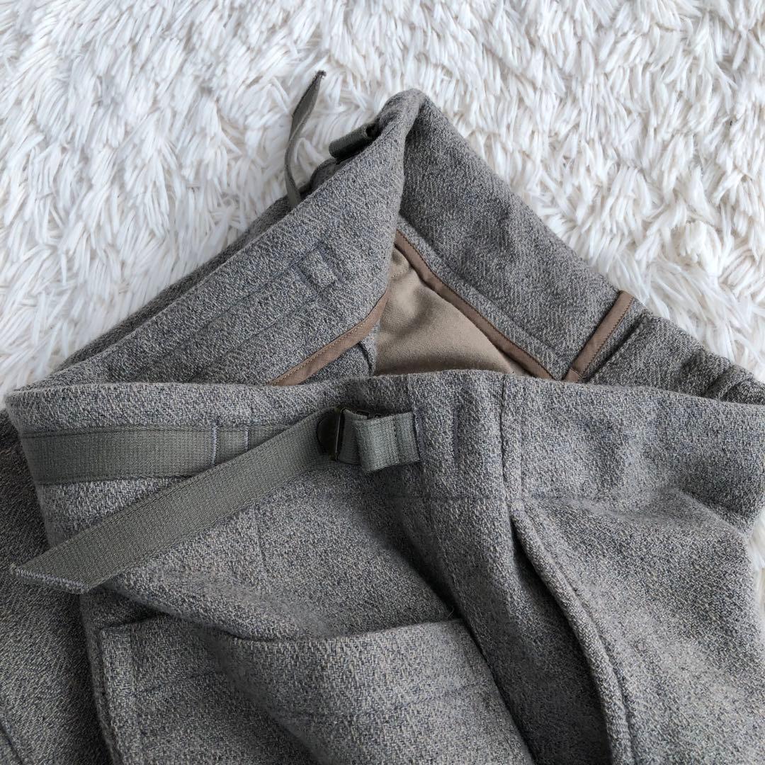 ULTERIOR　アルテリア　カシミヤ混ウールパンツ　ライトグレー