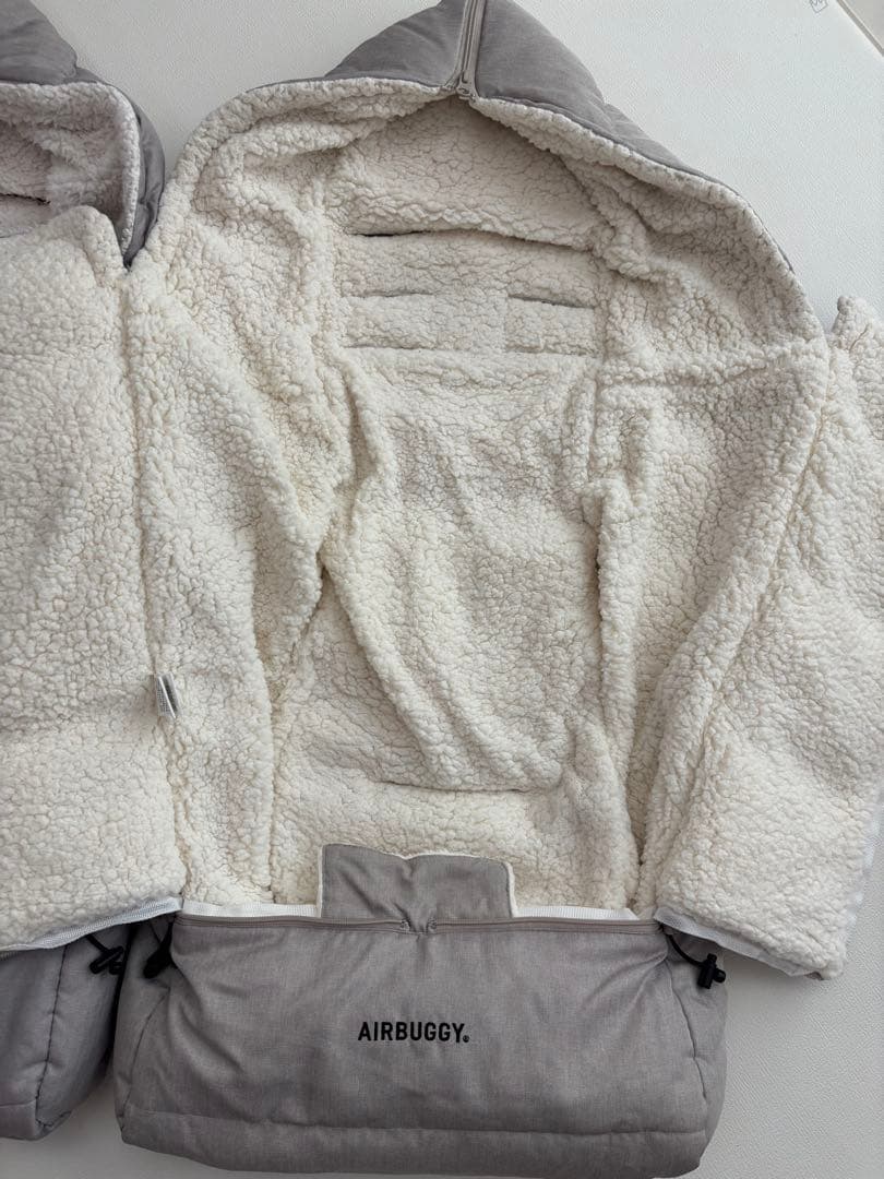 AIRBUGGY ベビーカー　フットマフ　双子　美品　セット　アースサンド