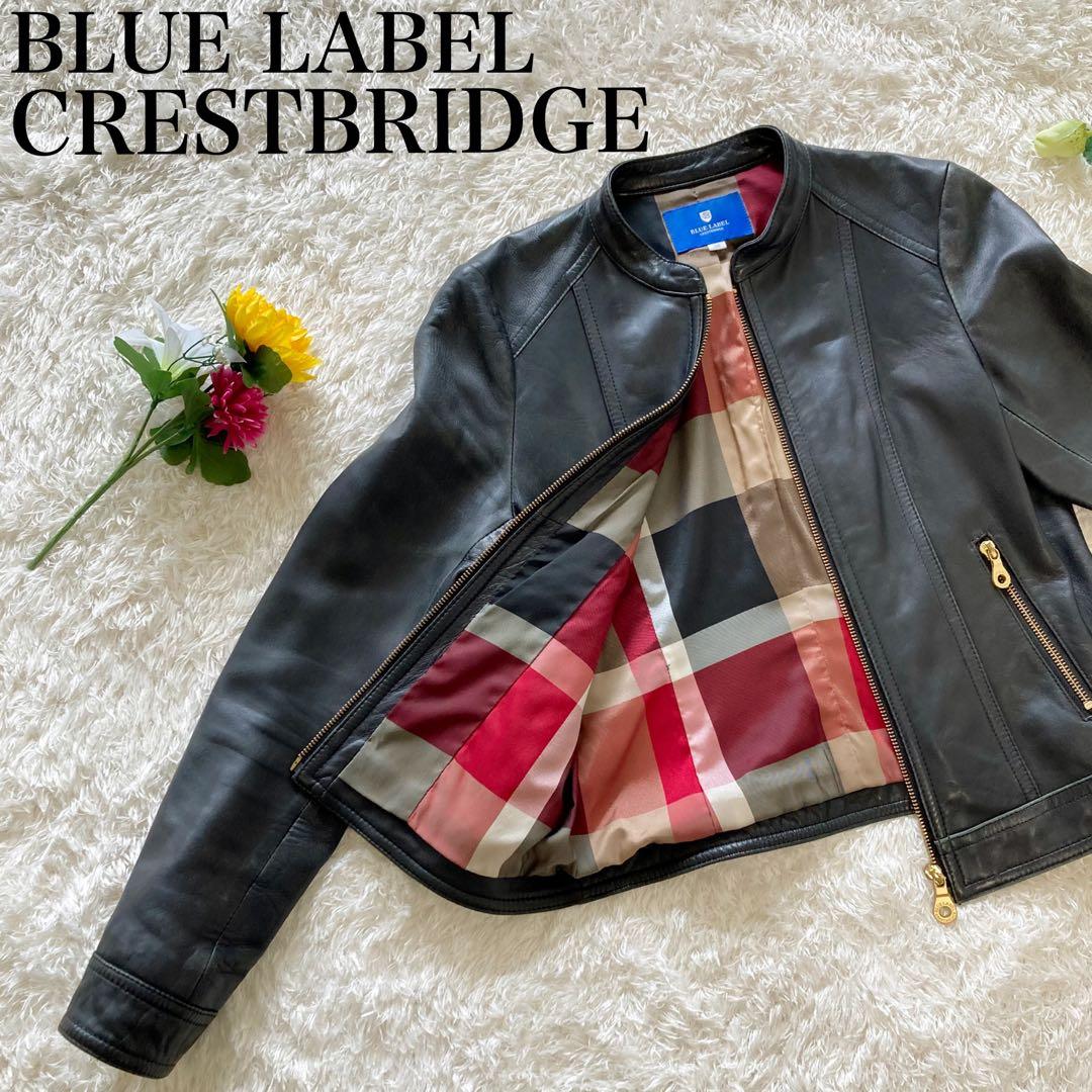 CRESTBRIDGE クレストブリッジ 革ジャン ライダースジャケット 黒 M