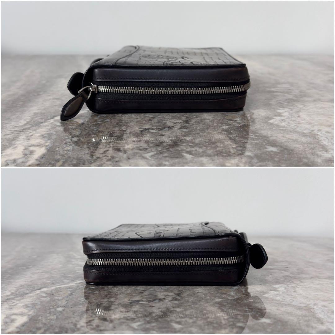 最新型 定価34.5万円 ベルルッティ イタウバワイド スクリットレザー長財布