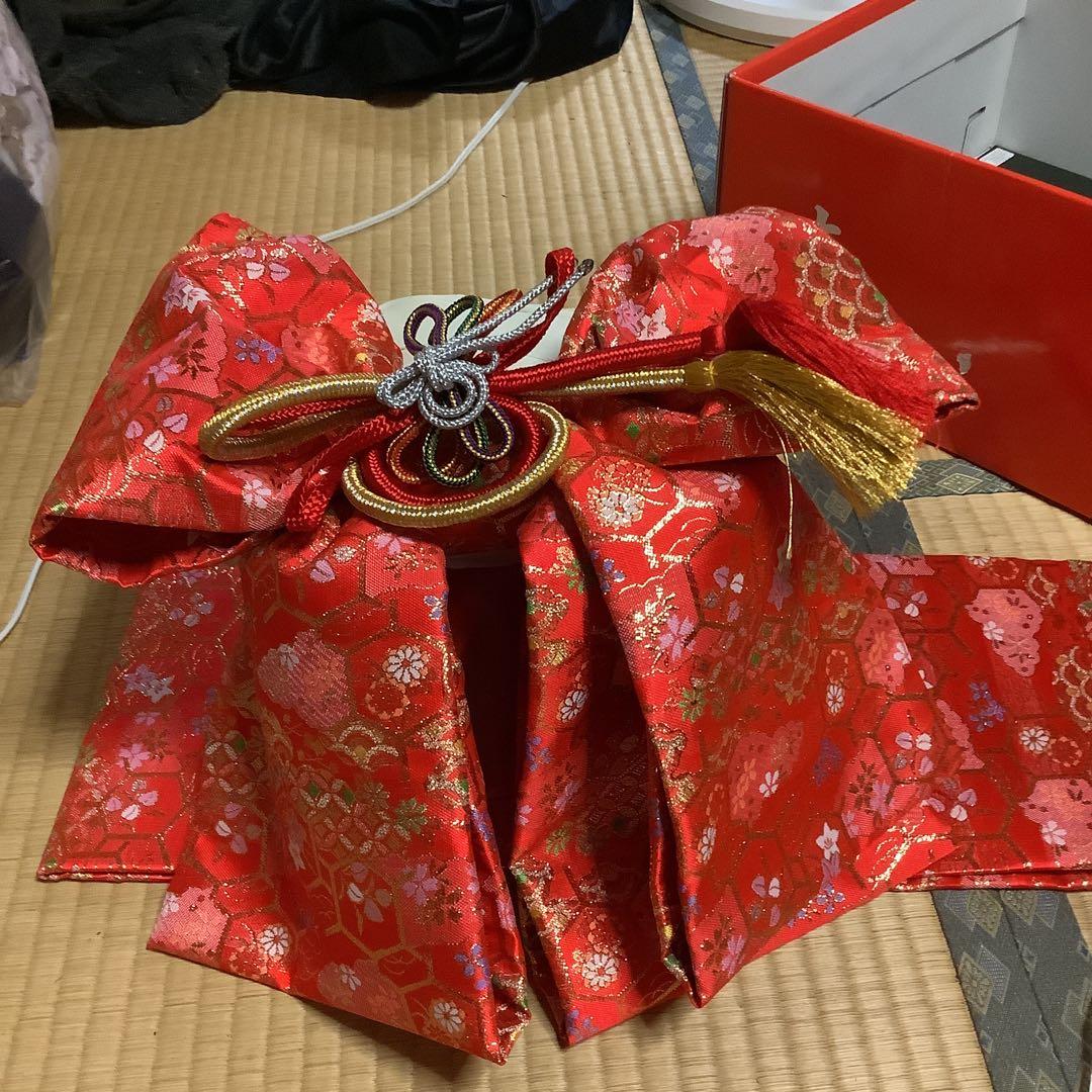 帯幅18、5センチ　草履20、5センチ作り帯筥迫セット七歳七五三