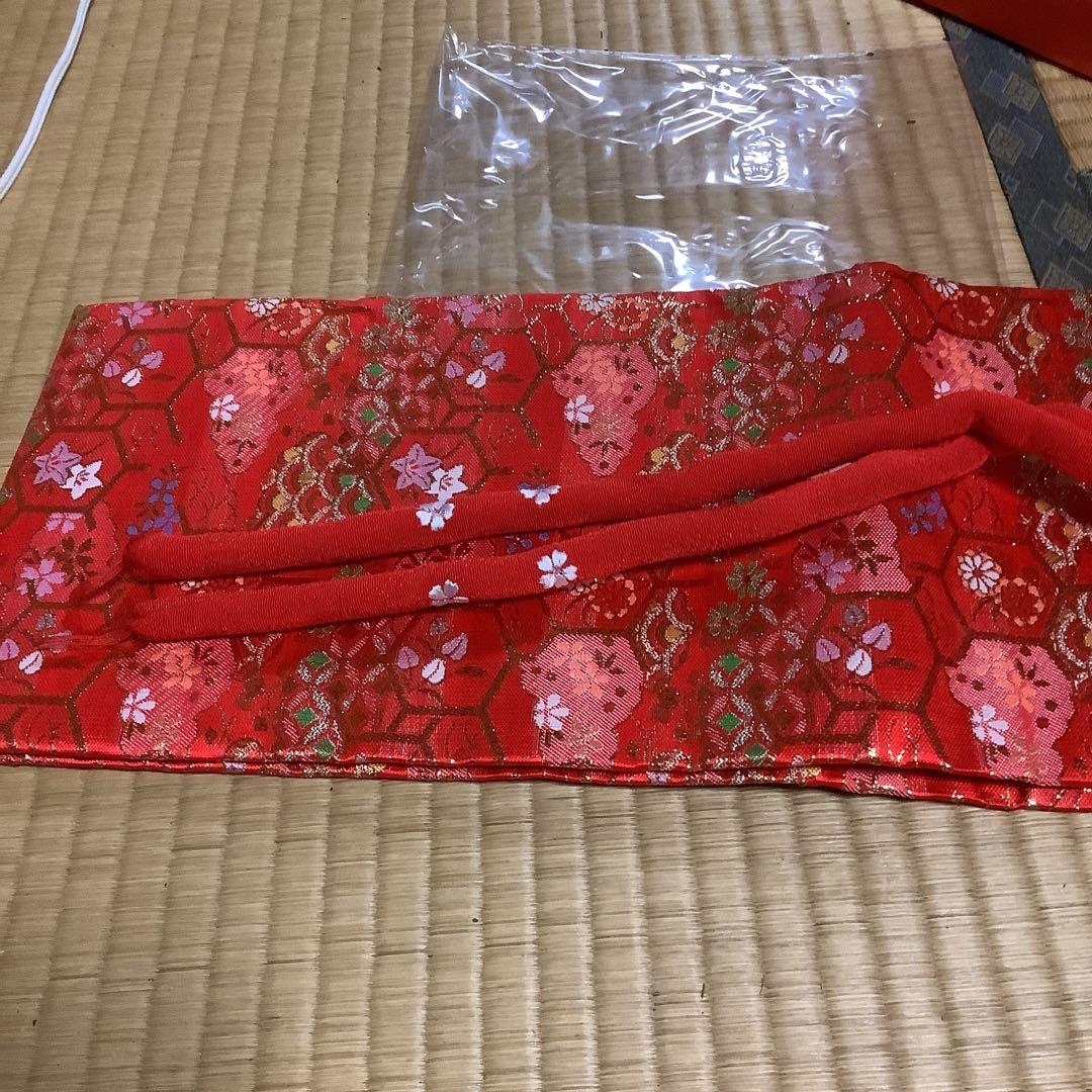 帯幅18、5センチ　草履20、5センチ作り帯筥迫セット七歳七五三