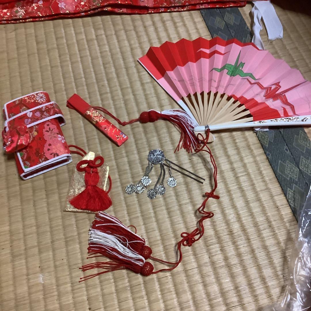 帯幅18、5センチ　草履20、5センチ作り帯筥迫セット七歳七五三