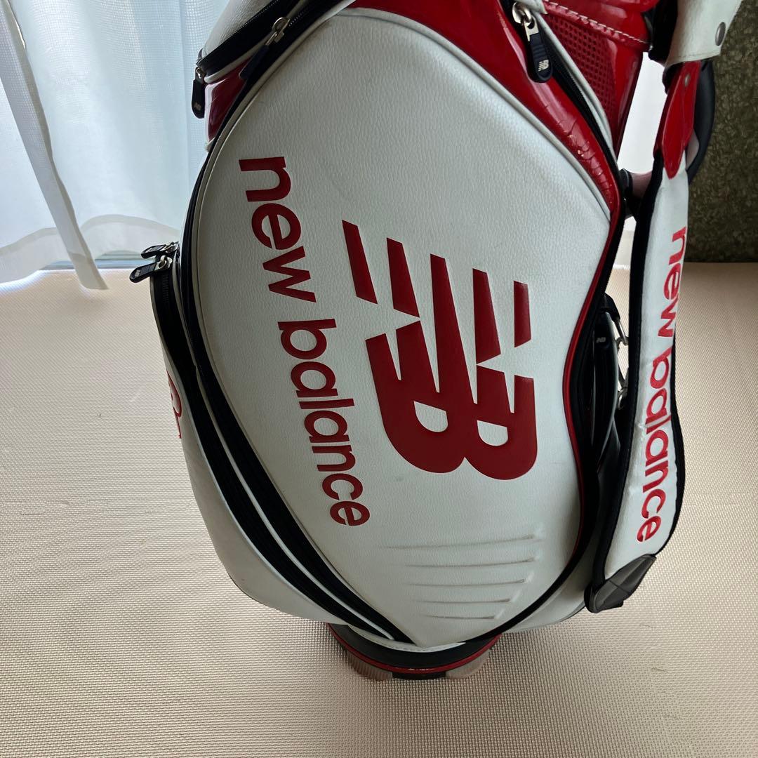 new balance ゴルフキャディバッグ ホワイト/レッド