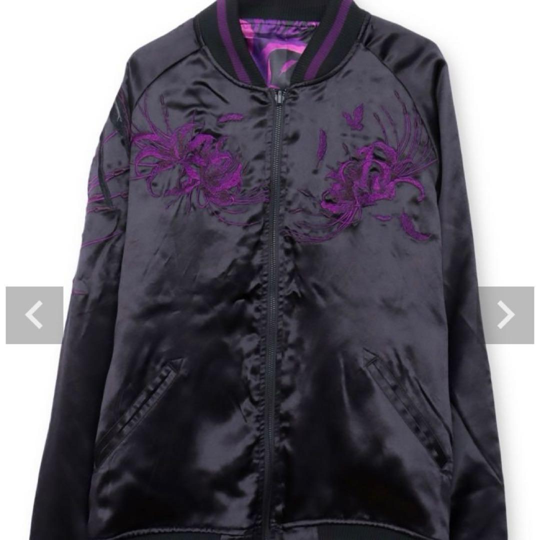 麗*楓様 【絡繰魂・漆】 “八咫烏と彼岸花”総刺繍リバーシブルスカジャンweb限