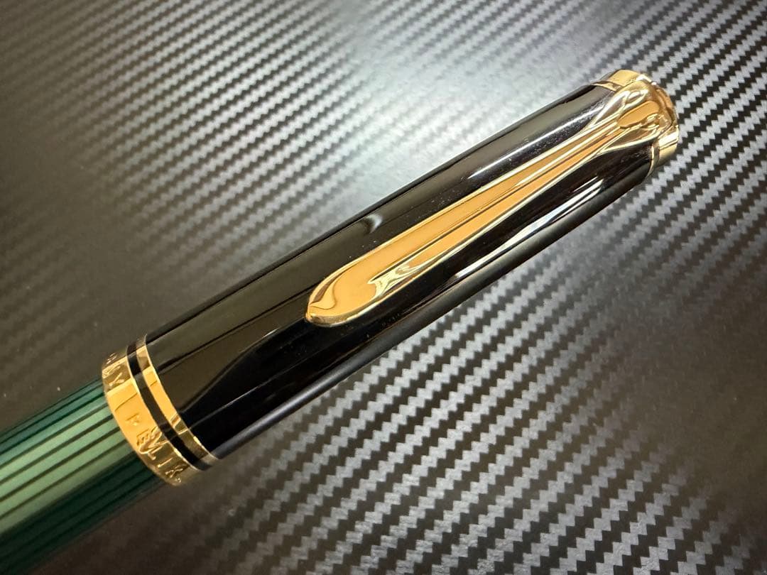 極美品 ペリカン スーベレーン M800 緑縞 EF 極細字
