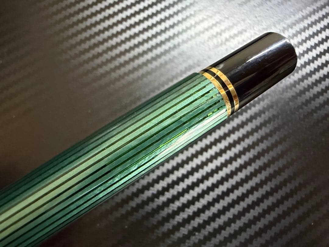 極美品 ペリカン スーベレーン M800 緑縞 EF 極細字