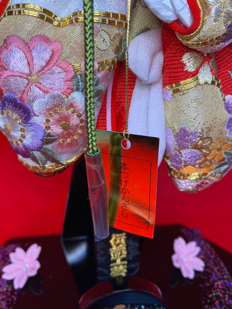 羽子板　六角ガラスケース１３号・サイズ間口約３５×奥行約２４×高さ約５３㎝