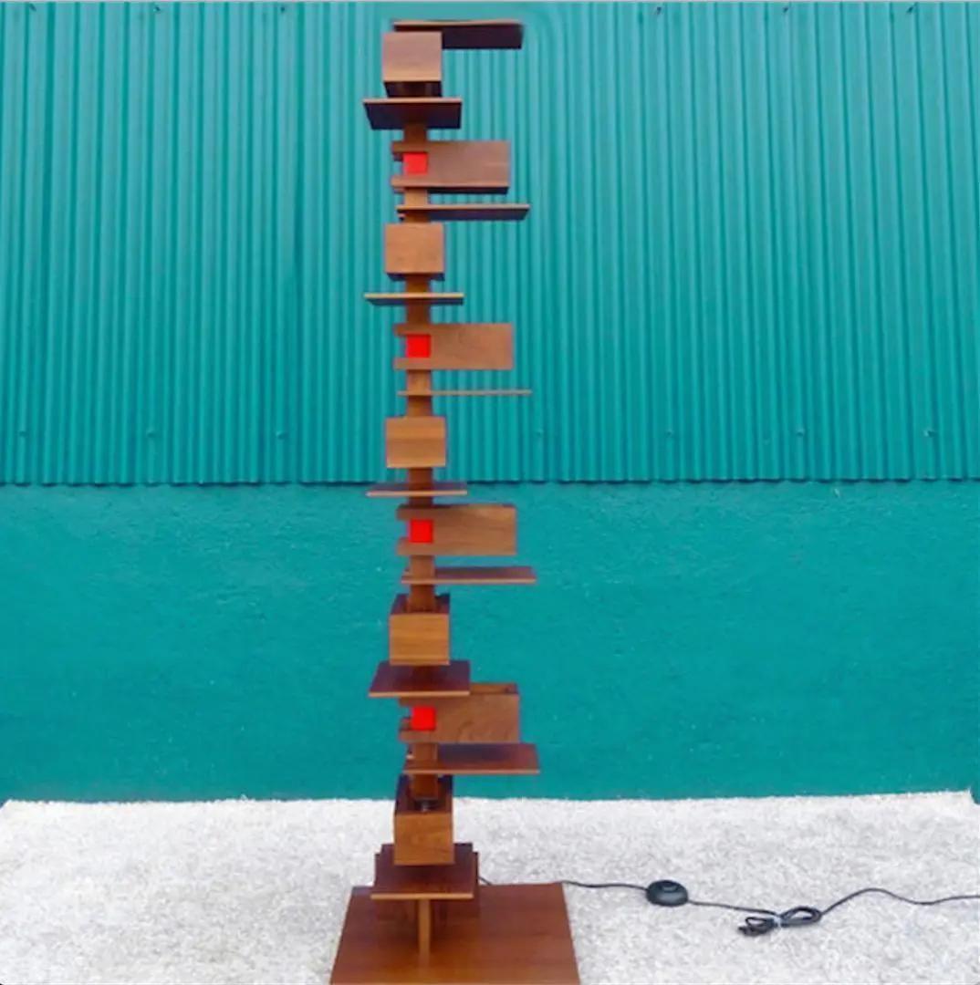 タリアセン 2 Hi フロアライト ウォールナットブラウン フランクロイドライト