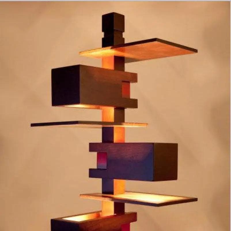 タリアセン 2 Hi フロアライト ウォールナットブラウン フランクロイドライト