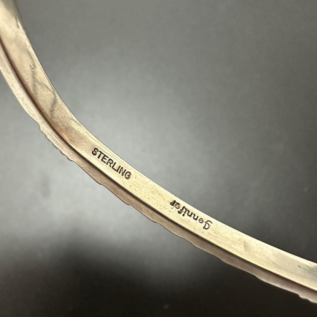 【美品】Navajo Jennifer Curtis スタンプワーク バングル