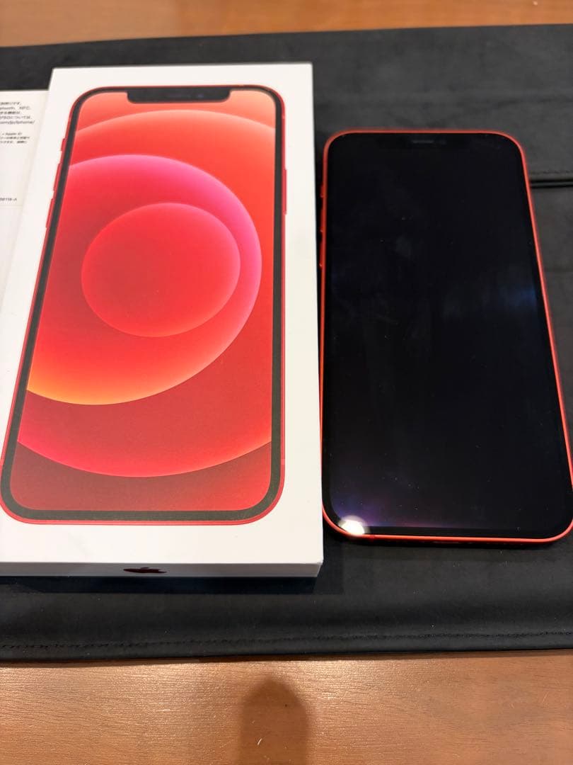iPhone 12 (256GB)レッド箱あり稼働品新品ケーブル付SIMフリー