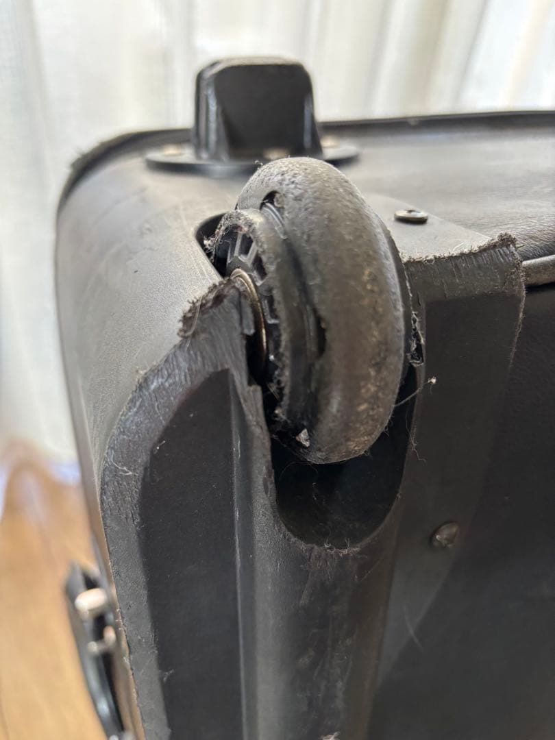 ロエベ レザー製黒キャリーケース