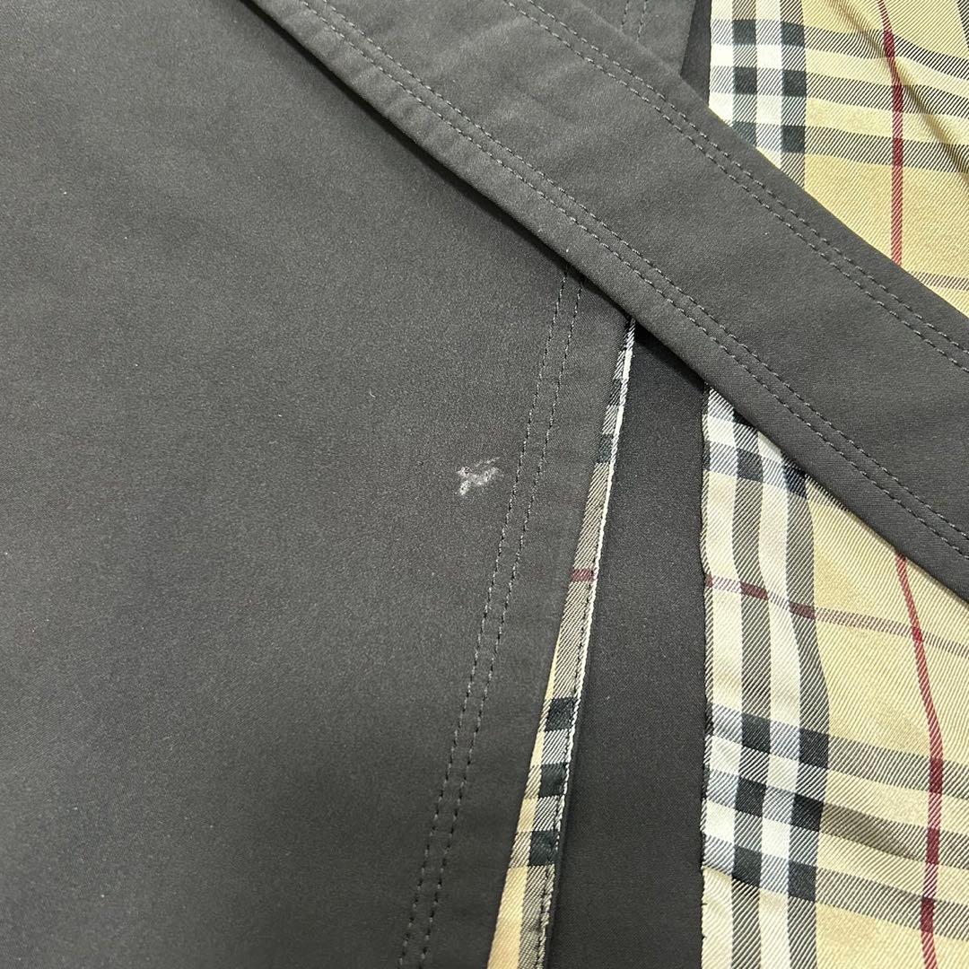 【訳あり美品/L】バーバリーブラックレーベル トレンチコート ノバ ベルト 黒