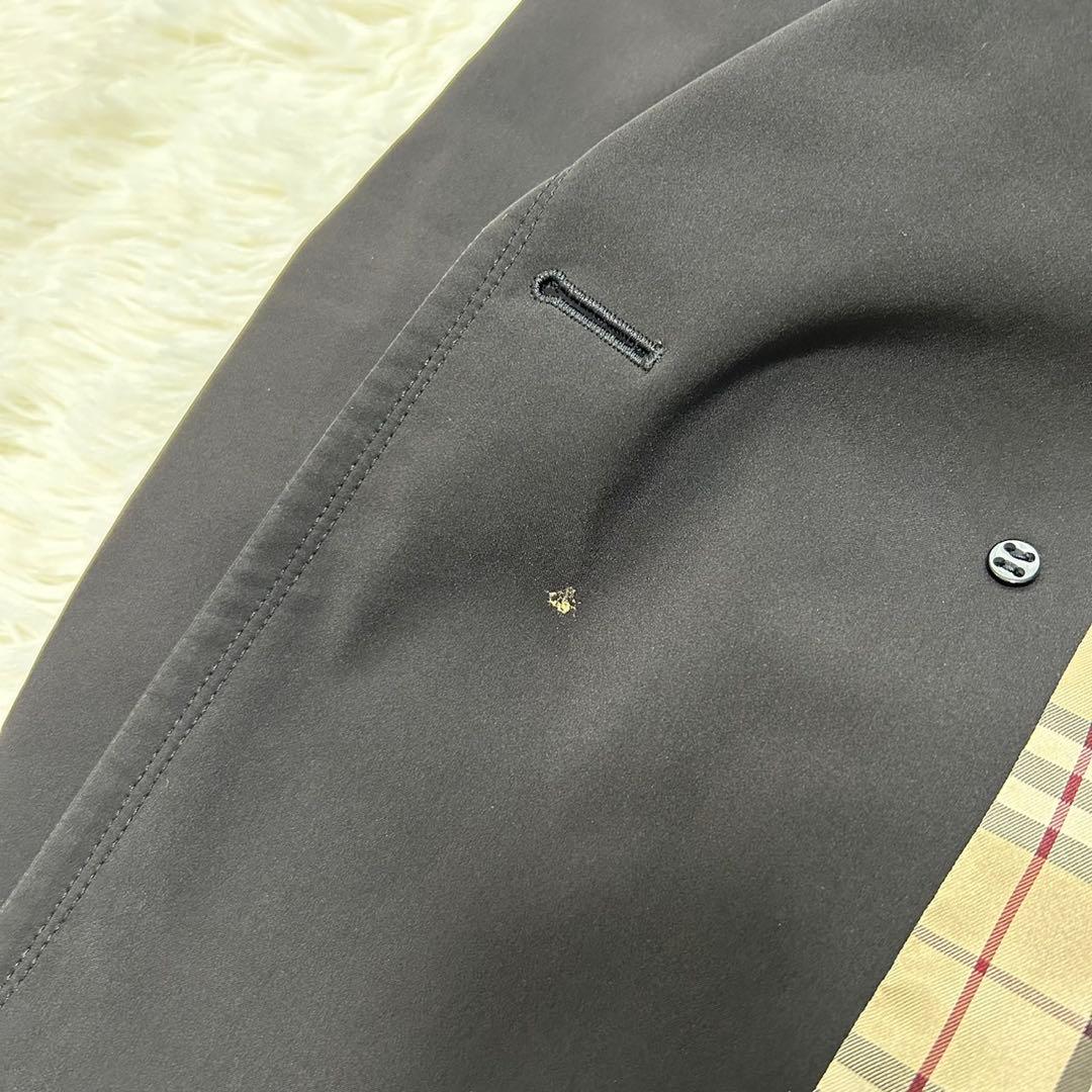 【訳あり美品/L】バーバリーブラックレーベル トレンチコート ノバ ベルト 黒