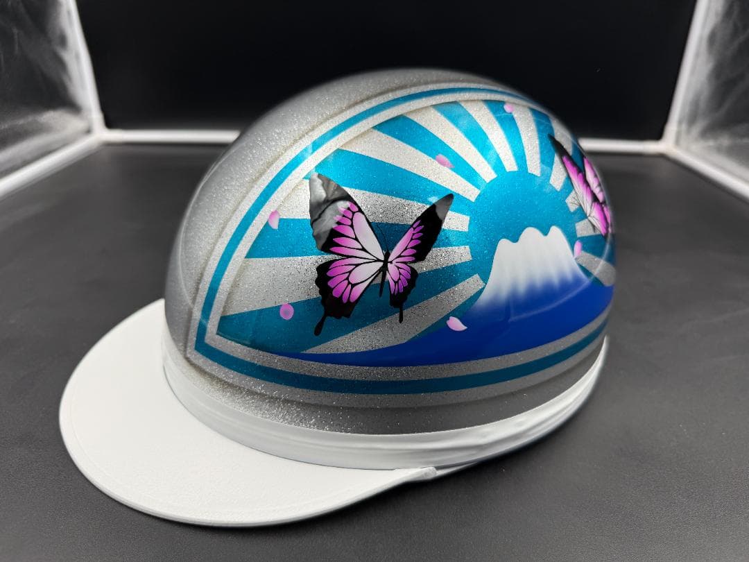 コルク半　カスタム　富士日章　3つボタン　ターコイズ蝶　今月末までのセール対象品