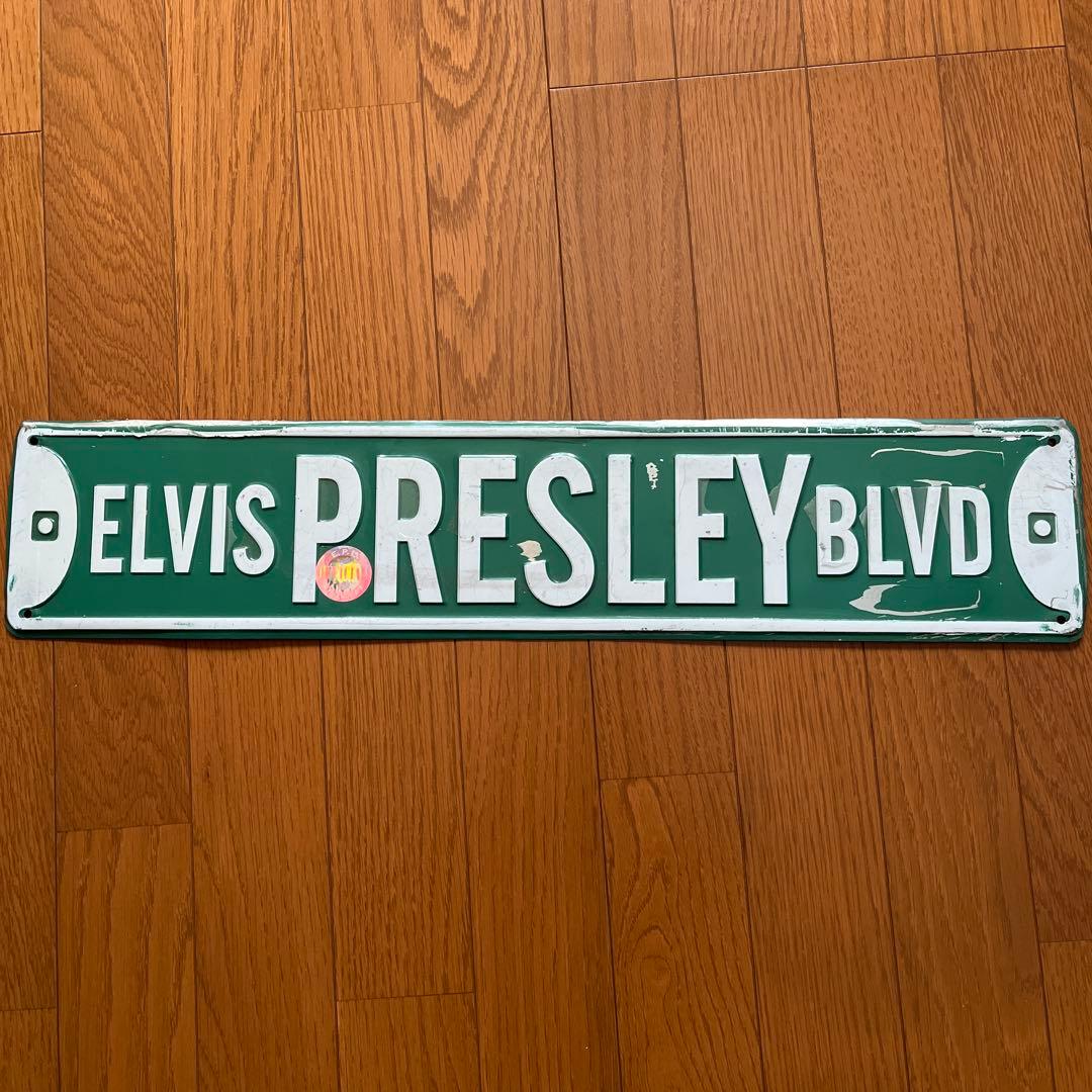 エルビス・プレスリー ネームプレート　希少品　激レア 値引き　グリーン