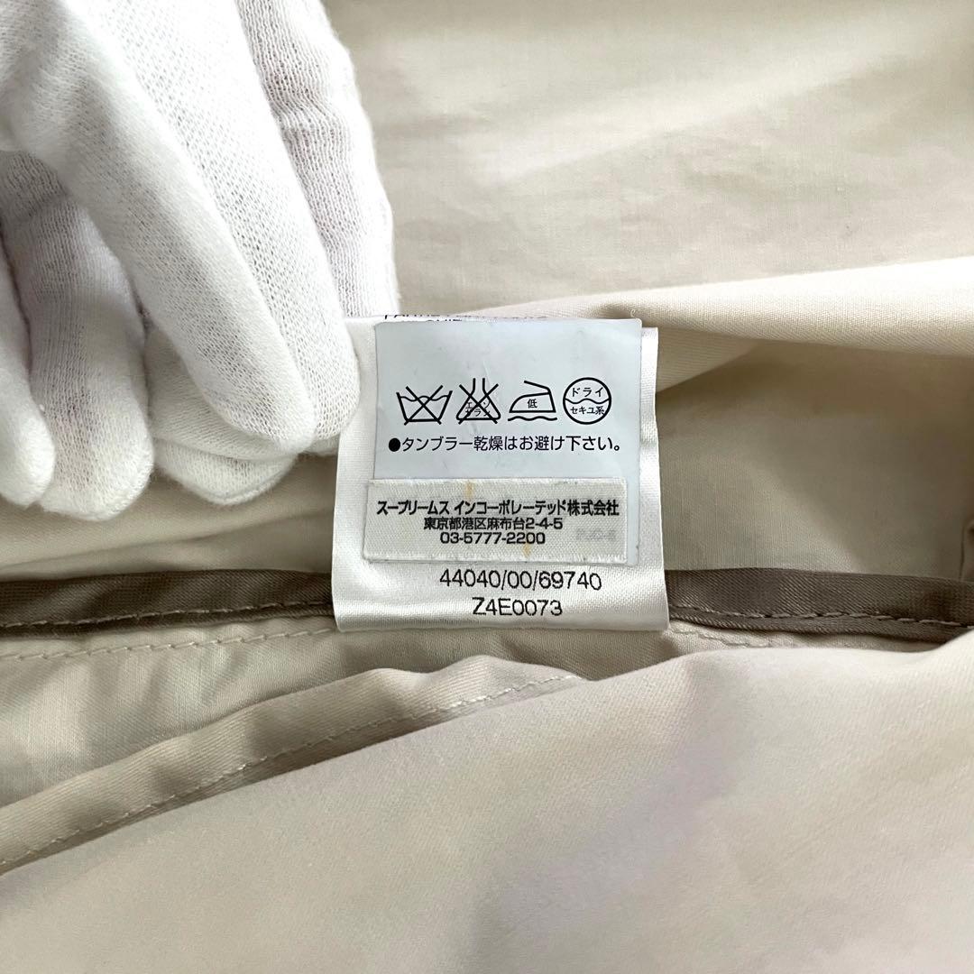 モンクレール ステンカラーコート 比翼 ベージュ ロング丈 1