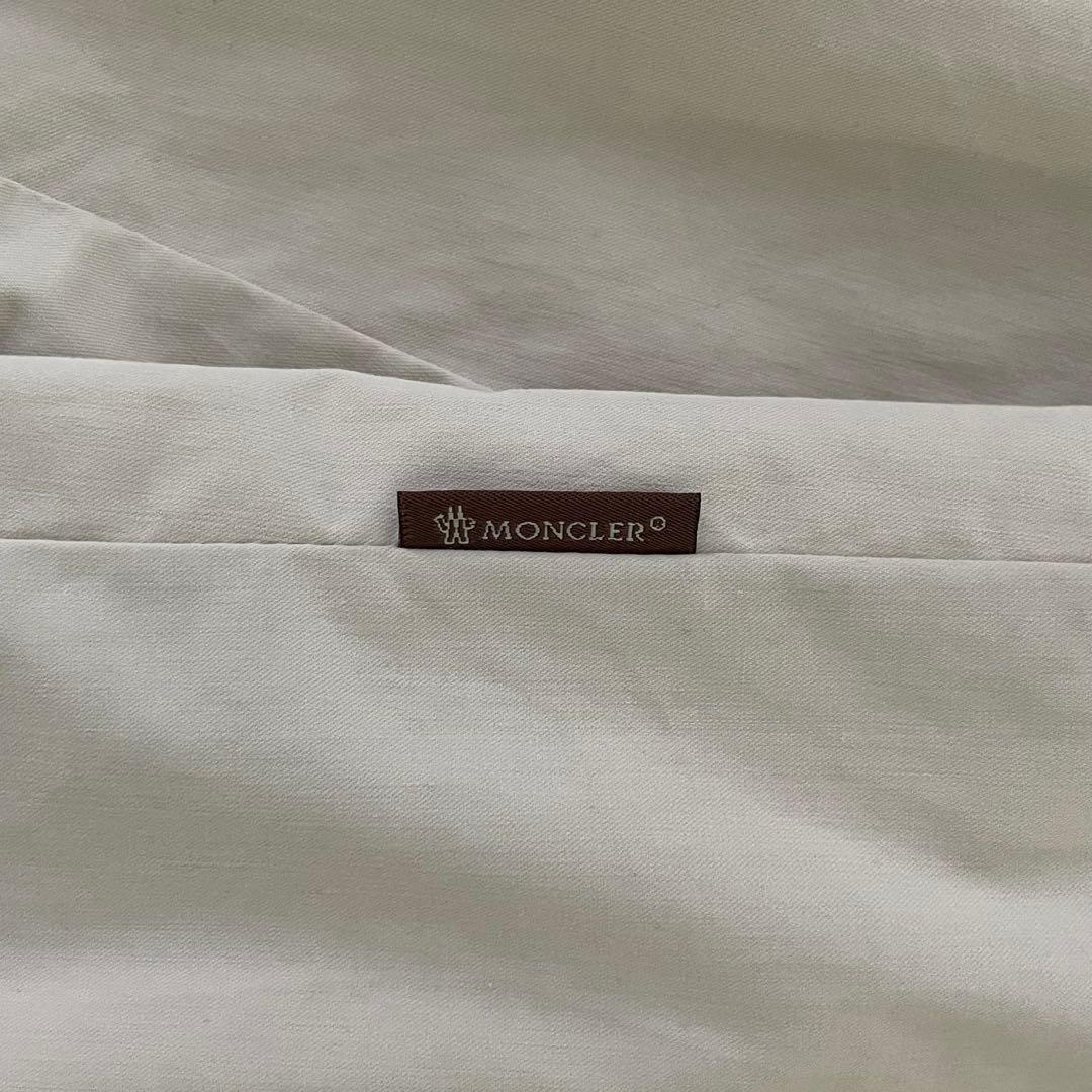 モンクレール ステンカラーコート 比翼 ベージュ ロング丈 1