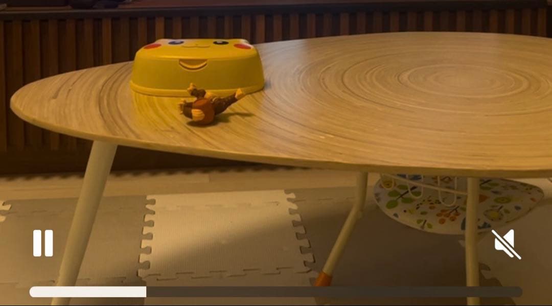 竹　三つ足ローテーブル