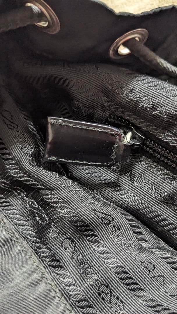 PRADA プラダ テスート ナイロン リュックサック ナイロン×レザー 黒