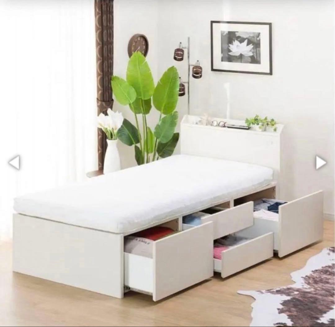 美品　ニトリ　シングルベッドフレーム(ジオ チェスト40J WW)