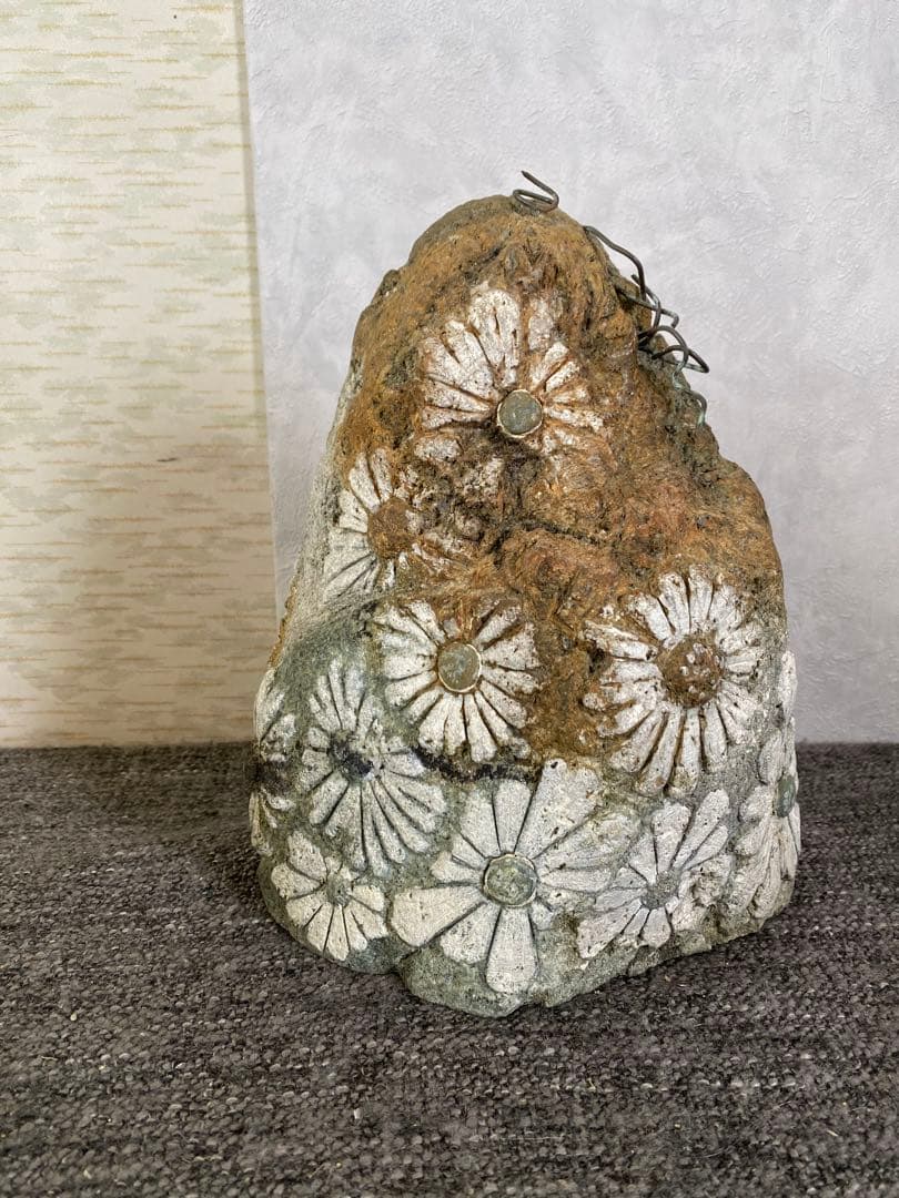 花模様の水石　鑑賞石　菊花石 自然石　盆石　水石　観賞石　置物