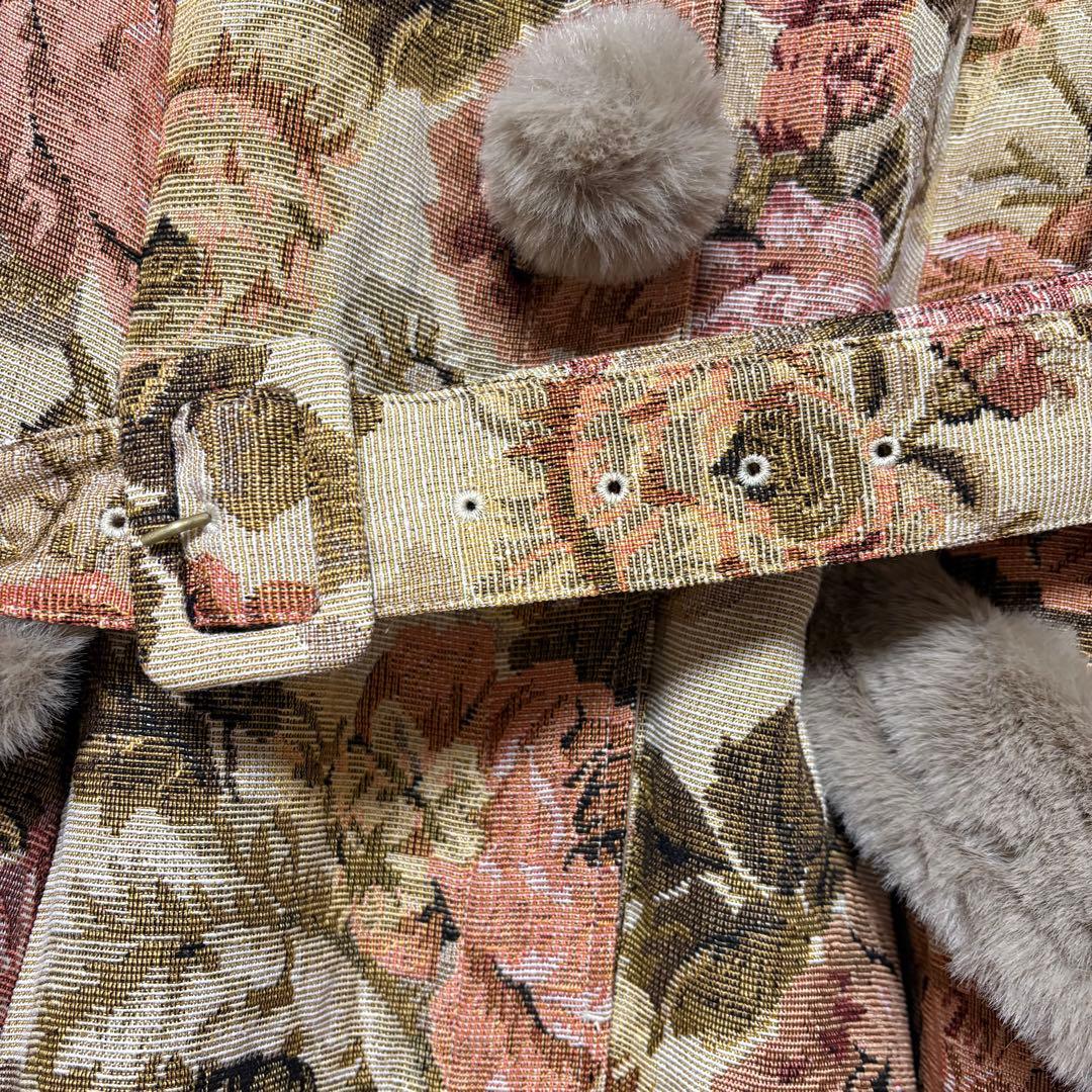 4L❇︎ クラロリくる実 クラシカルゴブランロングコート 大きいサイズ レディース