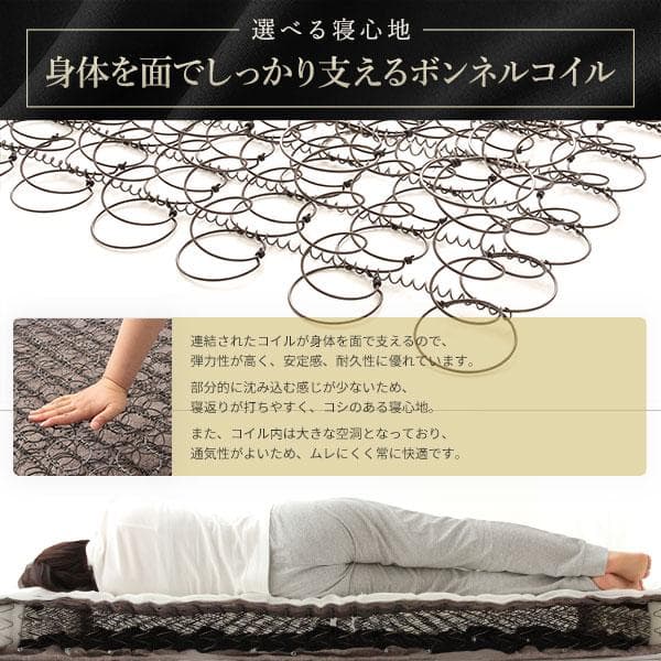 送料無料 脚付き マットレスベッド セミダブル ブラック・保証 セミダブルベッド