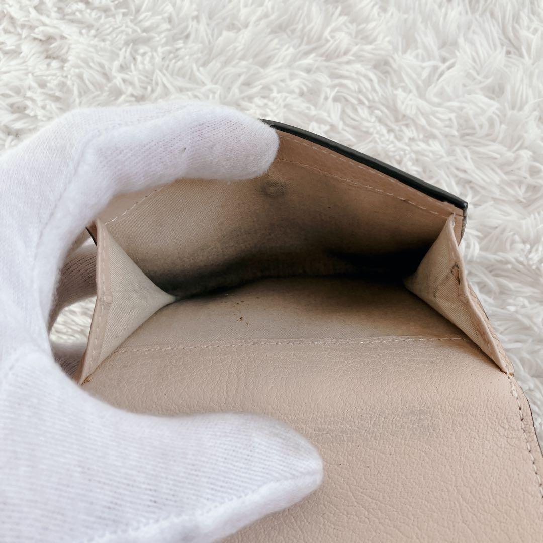 極美品✨ クロエ 折り財布　スモールトリフォールドウォレット　ピンクベージュ