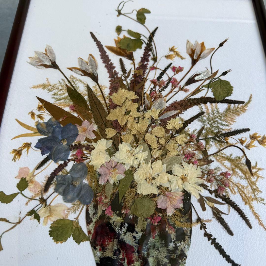 ドライフラワーアレンジメント 木製フレーム付き
