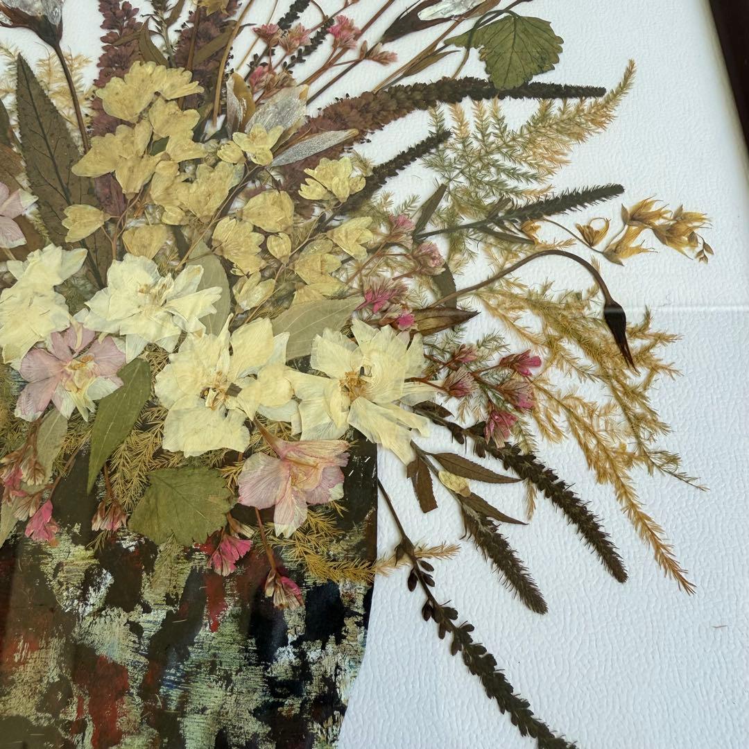 ドライフラワーアレンジメント 木製フレーム付き