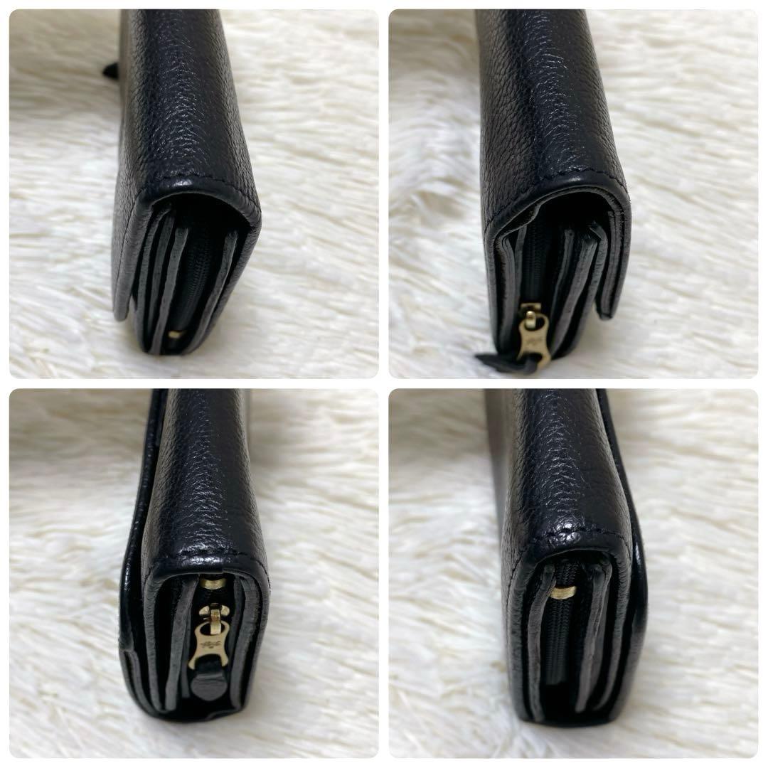 IL BISONTE イルビゾンテ コンパクト 折り財布 2つ折り ブラック