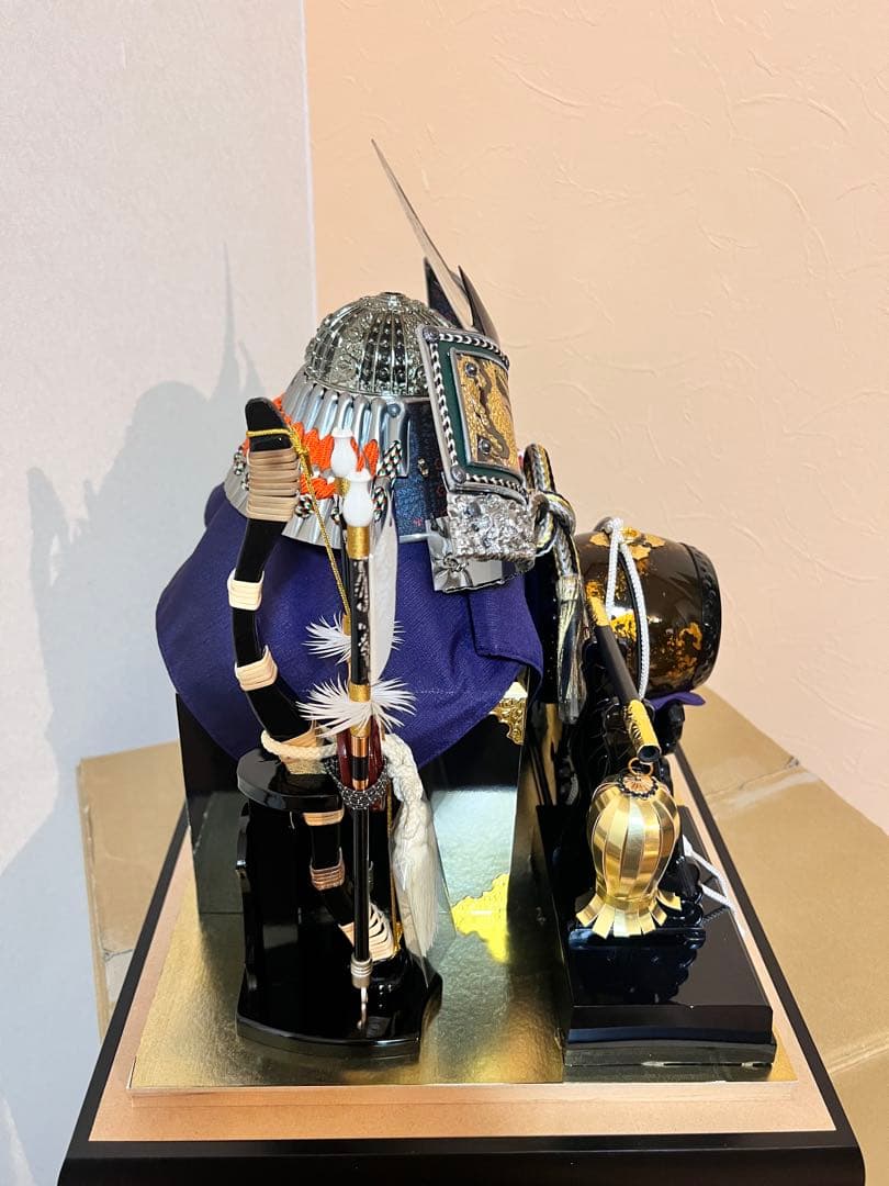 高級 五月人形 ガラスケース兜　伊達政宗　名入れ