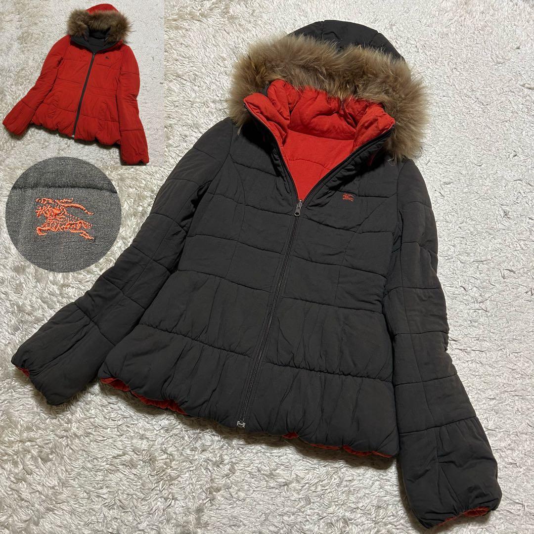 バーバリーブルーレーベル マルチway リバーシブル ダウンジャケット Mサイズ